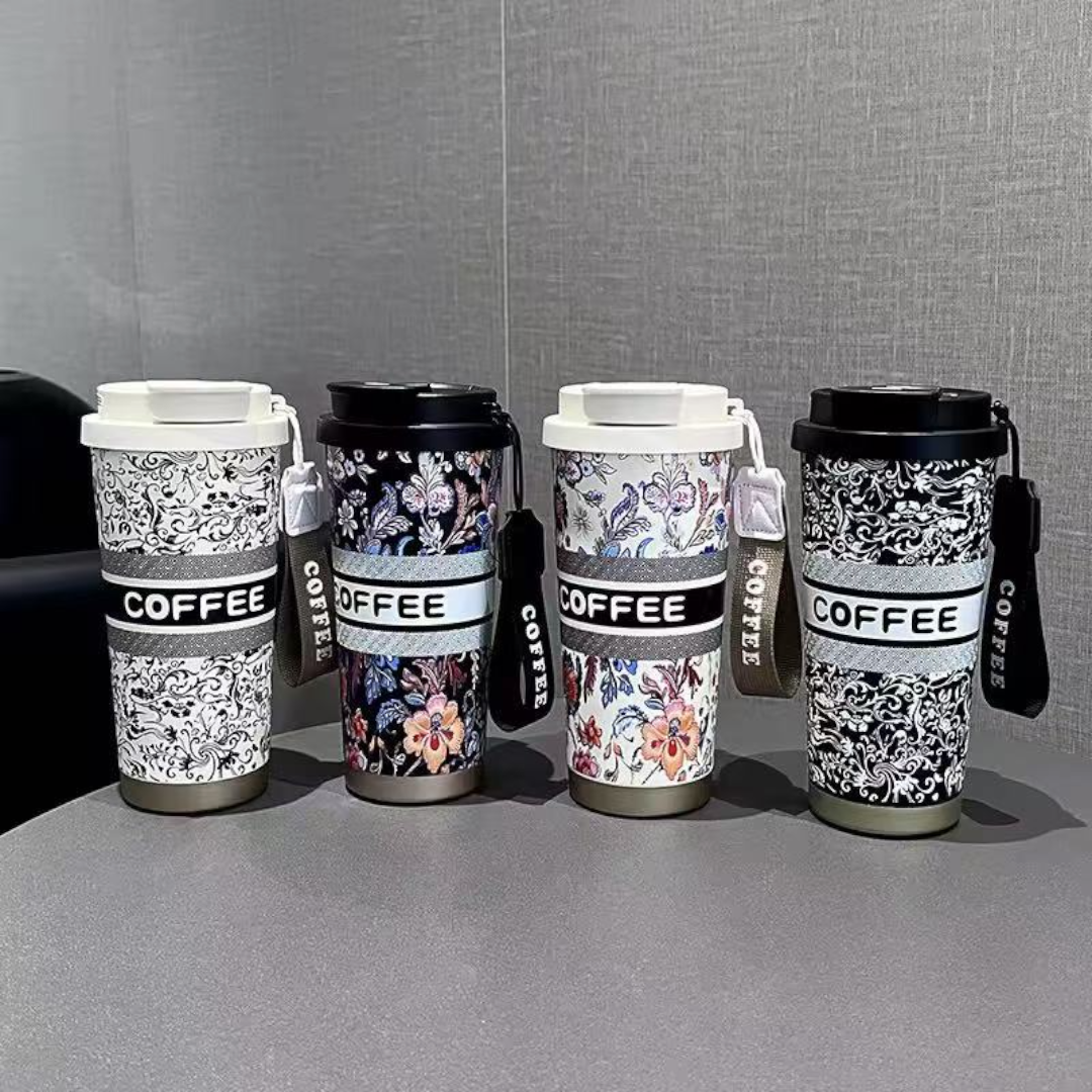 500ml Stainless Steel Vacuum Tumbler with lid Handle