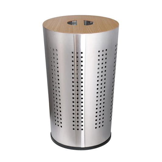 Laundry Bin With Wooden Lid
