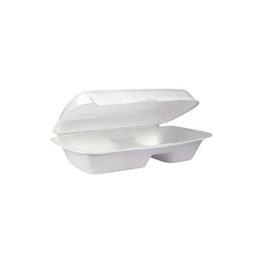 Fomo Food Tray No.30 75 pack 2-DivisioN Clamshell