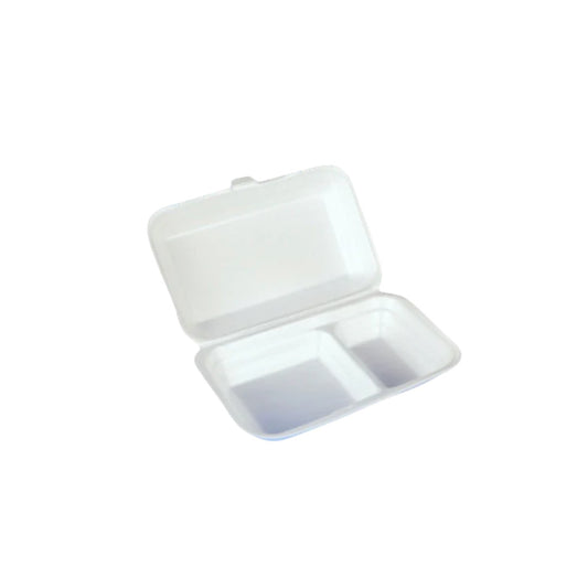 Fomo Food Tray No.30 75 pack 2-DivisioN Clamshell