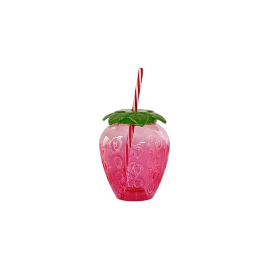 600ml Kids Fruit Shaped BPA Free Plastic Straw Cup Tumbler