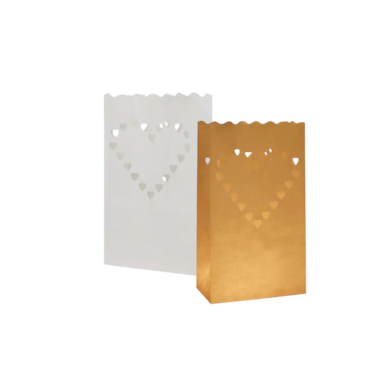 Kraft Paper Bag for Tealight Holder - Lantern Lamp Candle Bags 10pack