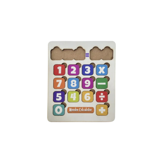 Educational Toy Wooden Calculator Puzzle 16×20cm