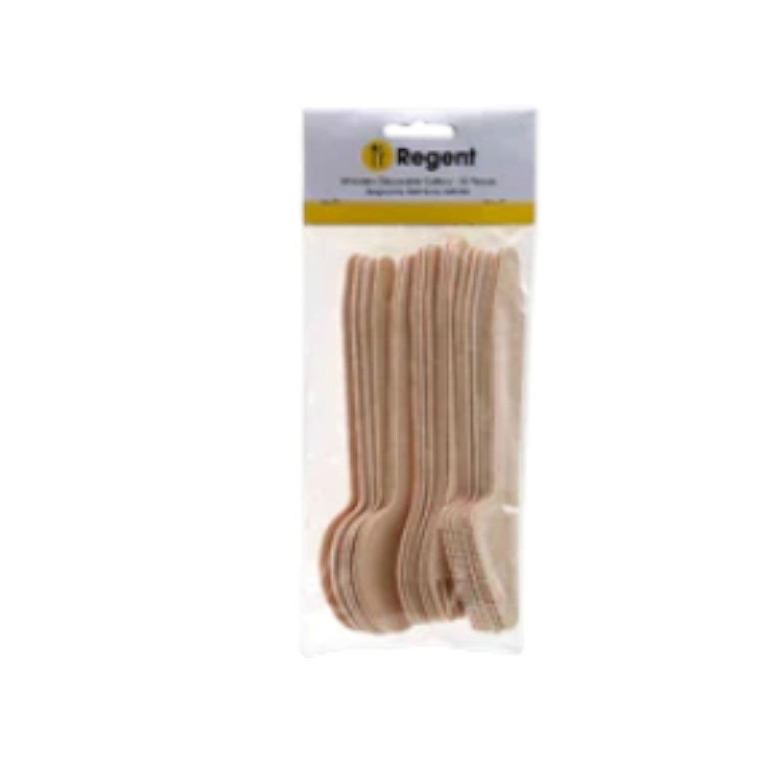 Regent Bamboo Disposable Cutlery 18pack Assorted