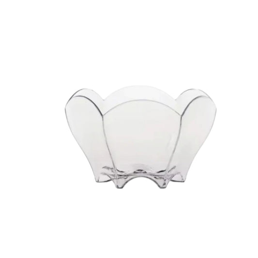60ml Acrylic Flower-Shaped Mini Dessert Cups 7x4.2x4.4cm 10pack