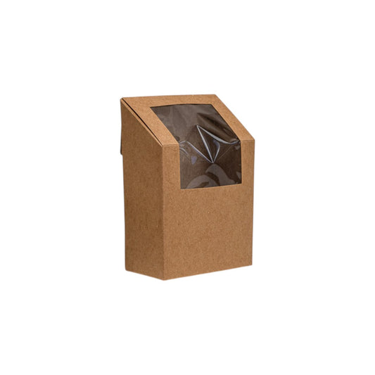 Kraft Half Wrap Box With PLA Window 50pack
