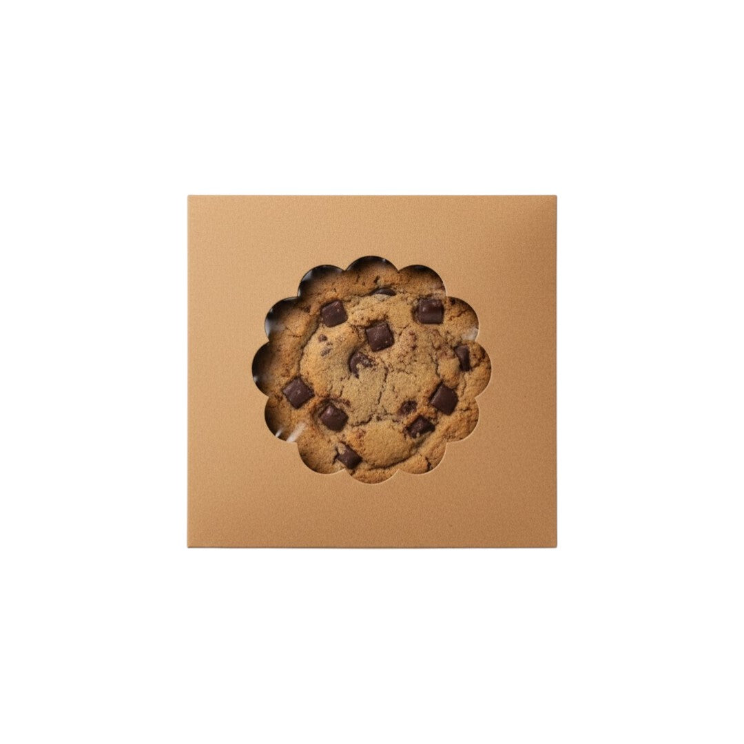 Kraft Quiche Box with PLA Window 280x280x40mm - 50pack