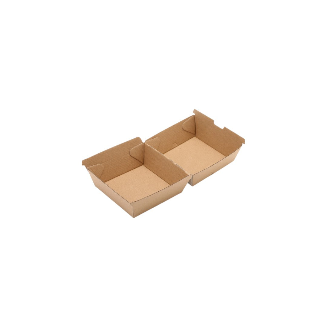 Corrugated Clamshell Kraft Burger Box 50pack