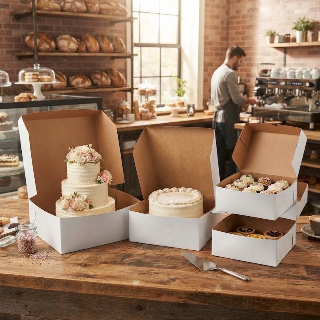 Disposable White Cake Box 10pack