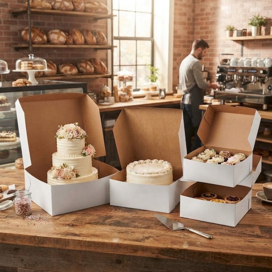 Disposable White Cake Box 10pack