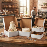 Disposable White Cake Box 10pack