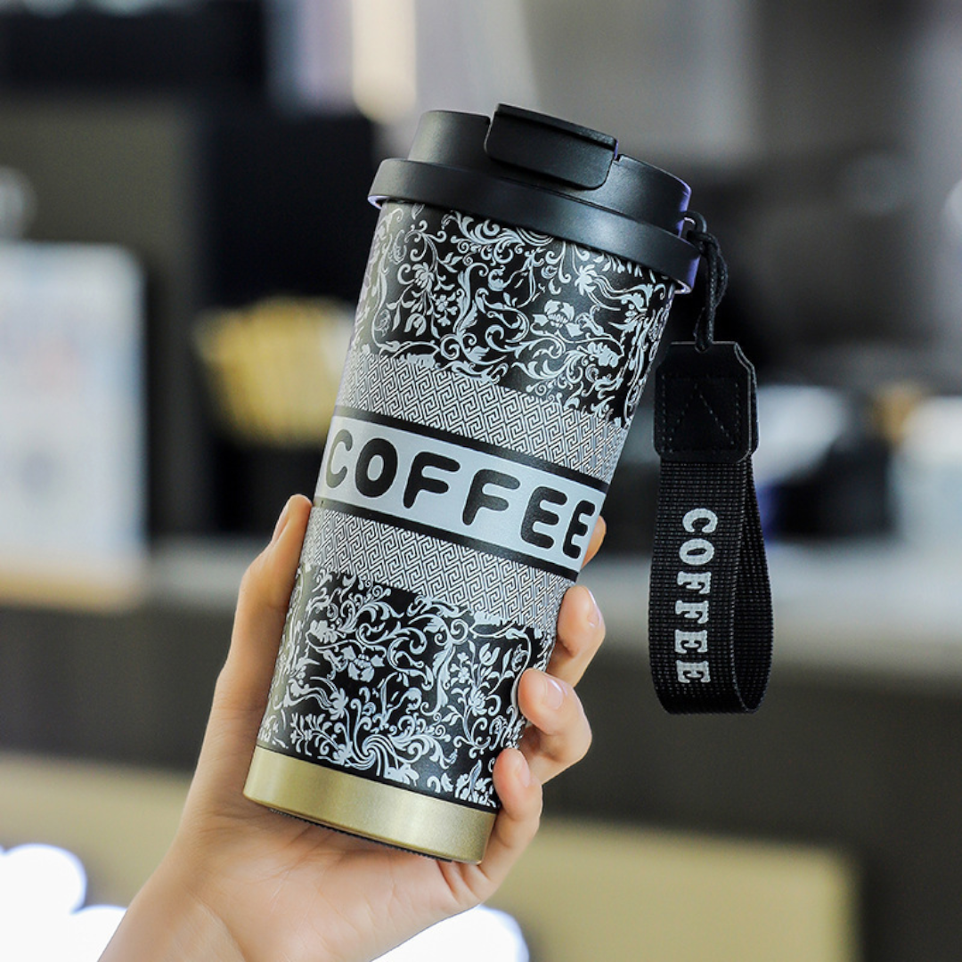 500ml Stainless Steel Vacuum Tumbler with lid Handle