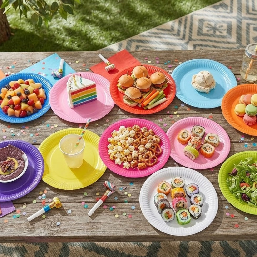 Disposable Party Paper plates Plain 9inch 8pcs