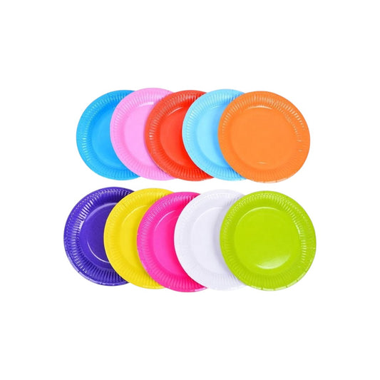 Disposable Party Paper plates Plain 7inch 8pcs