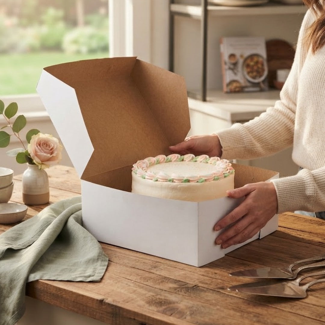 Disposable White Cake Box 10pack