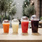 Disposable Clear Plastic with Dome Lid & Drinking Hole 10Pack