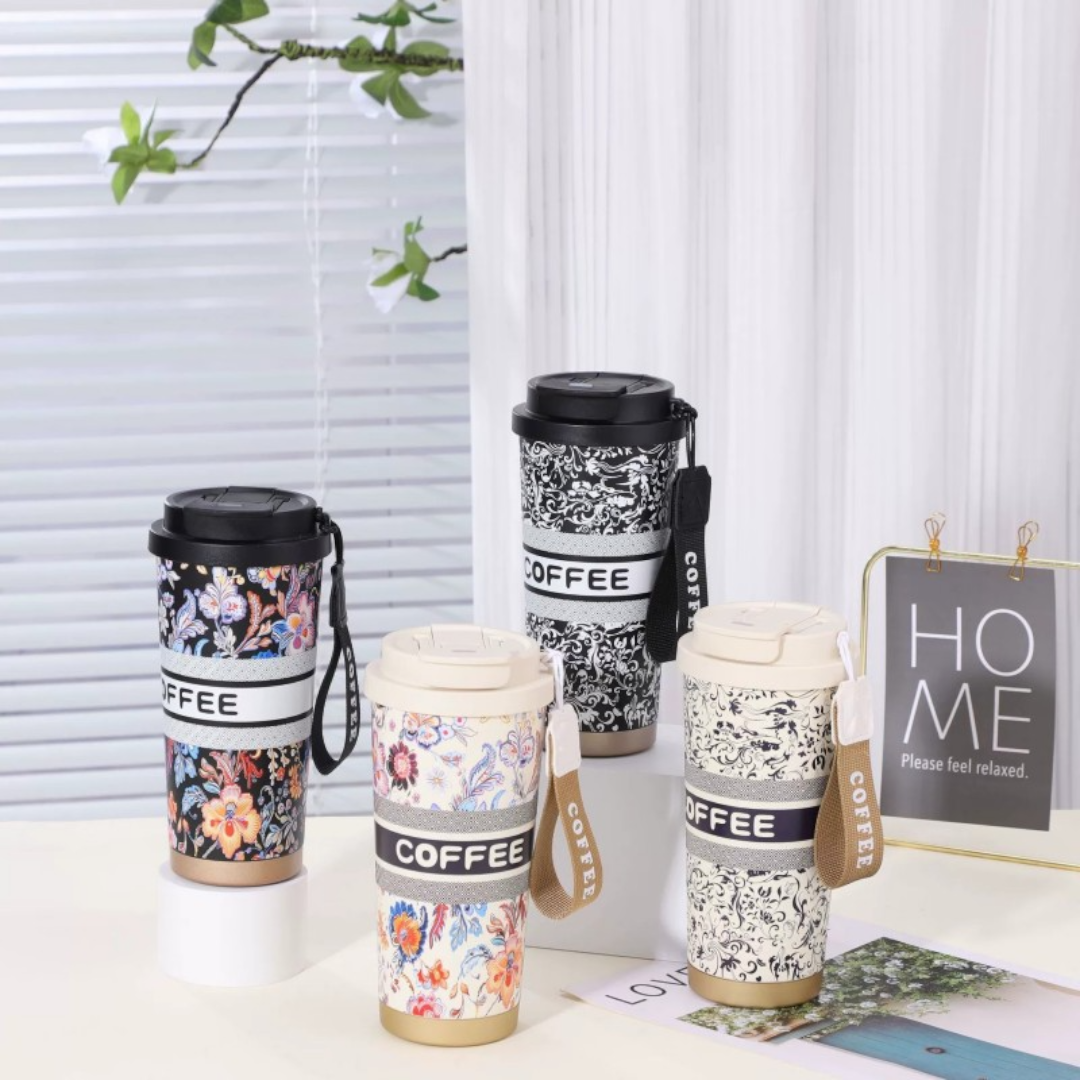 500ml Stainless Steel Vacuum Tumbler with lid Handle
