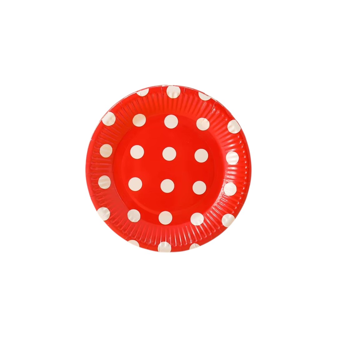 Disposable Party Paper plates Polka Dot 9inch 8pcs
