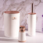 Bathroom Set White With Rose Gold 3pcs Set
