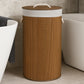 Bamboo Natural Laundry Bin With Lid 55Ltr