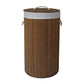 Bamboo Natural Laundry Bin With Lid 55Ltr