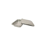 Aluminum Foil Takeaway Container Disposable Serving Tray 4011P with Poly PVC Lid Card Lid 8071P 1pc