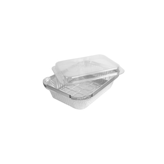Aluminum Foil Tub - Lunch Meal Container Takeaway 4093P with Clear Lid FG-409PD 1pc