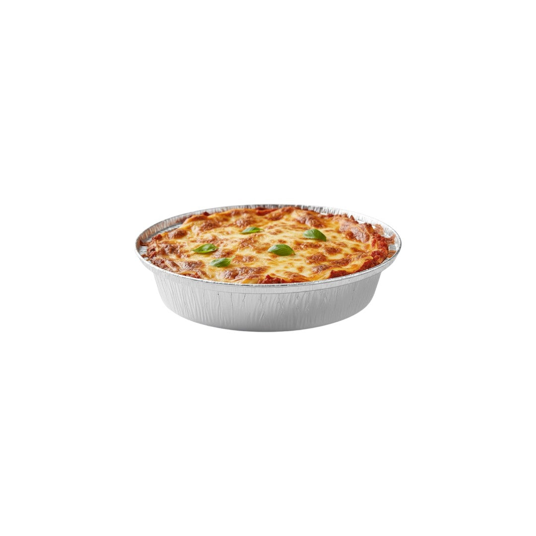 Aluminum Foil Cookie Salad Container Disposable Round 5pc 23.5cmx5.2cm