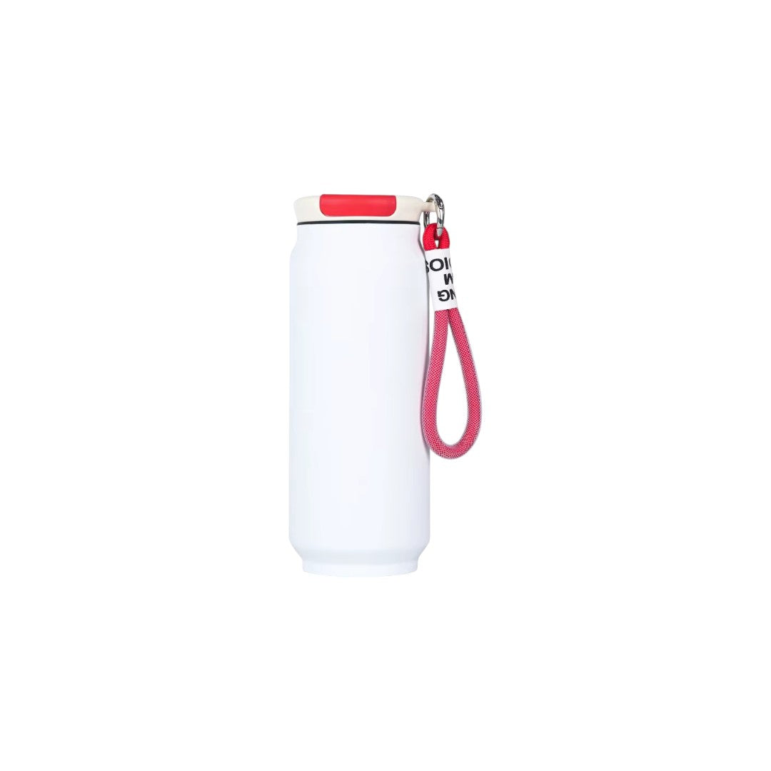 Stainless Steel Double-layer Vacuum Water Bottle with Lid and Portable Handle