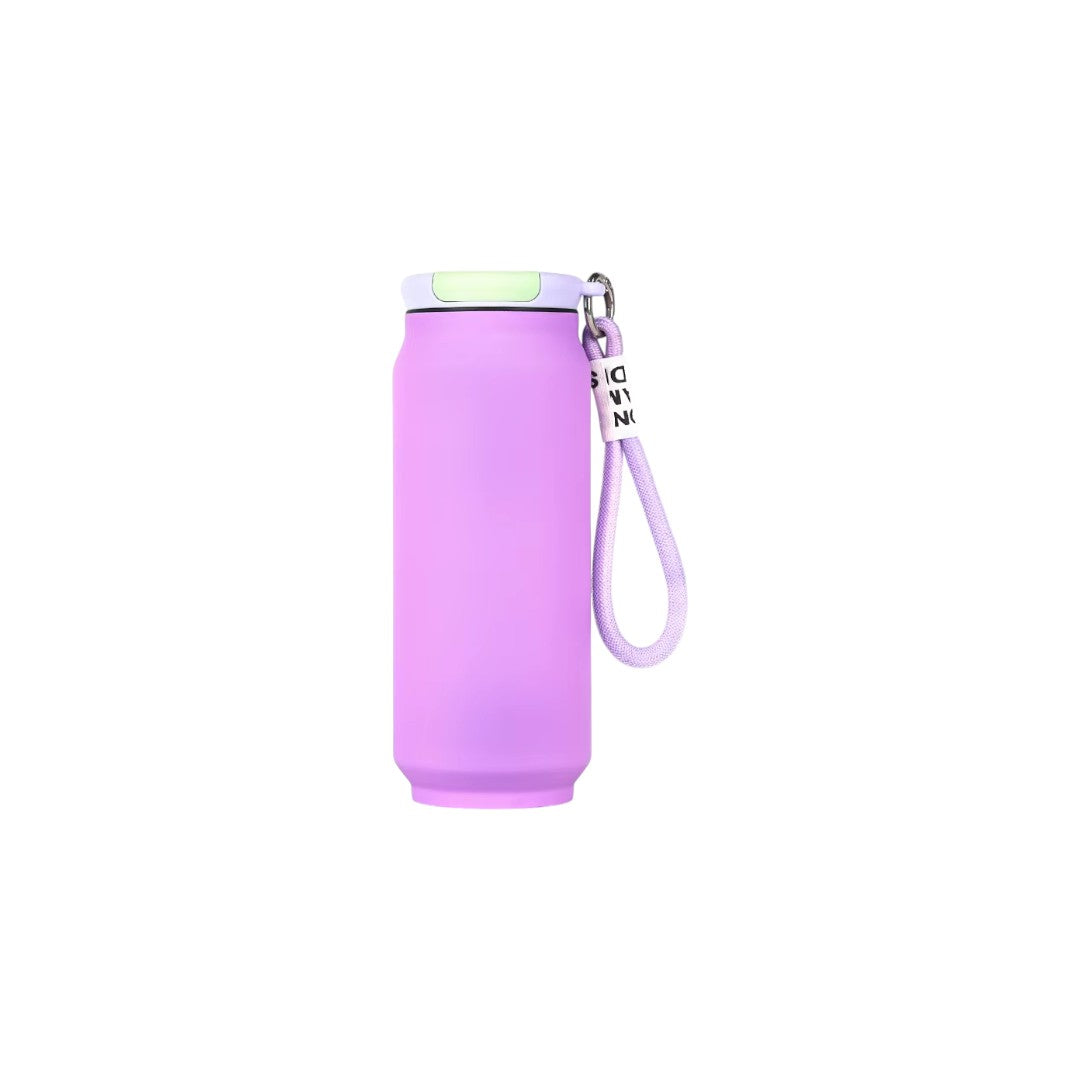 Stainless Steel Double-layer Vacuum Water Bottle with Lid and Portable Handle