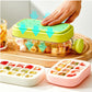 Reusable Ice Cube Tray Storage Box and Water Bottle Maker with Strap-on Straw
