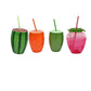 600ml Kids Fruit Shaped BPA Free Plastic Straw Cup Tumbler