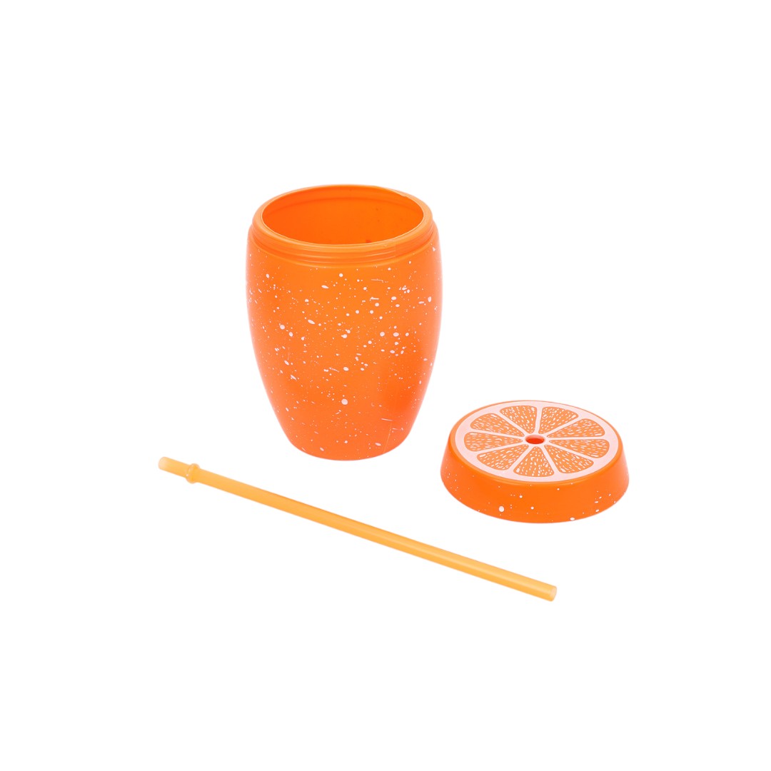 600ml Kids Fruit Shaped BPA Free Plastic Straw Cup Tumbler