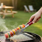 24cm BBQ Braai Tongs Stainless Steel Wooden Handle