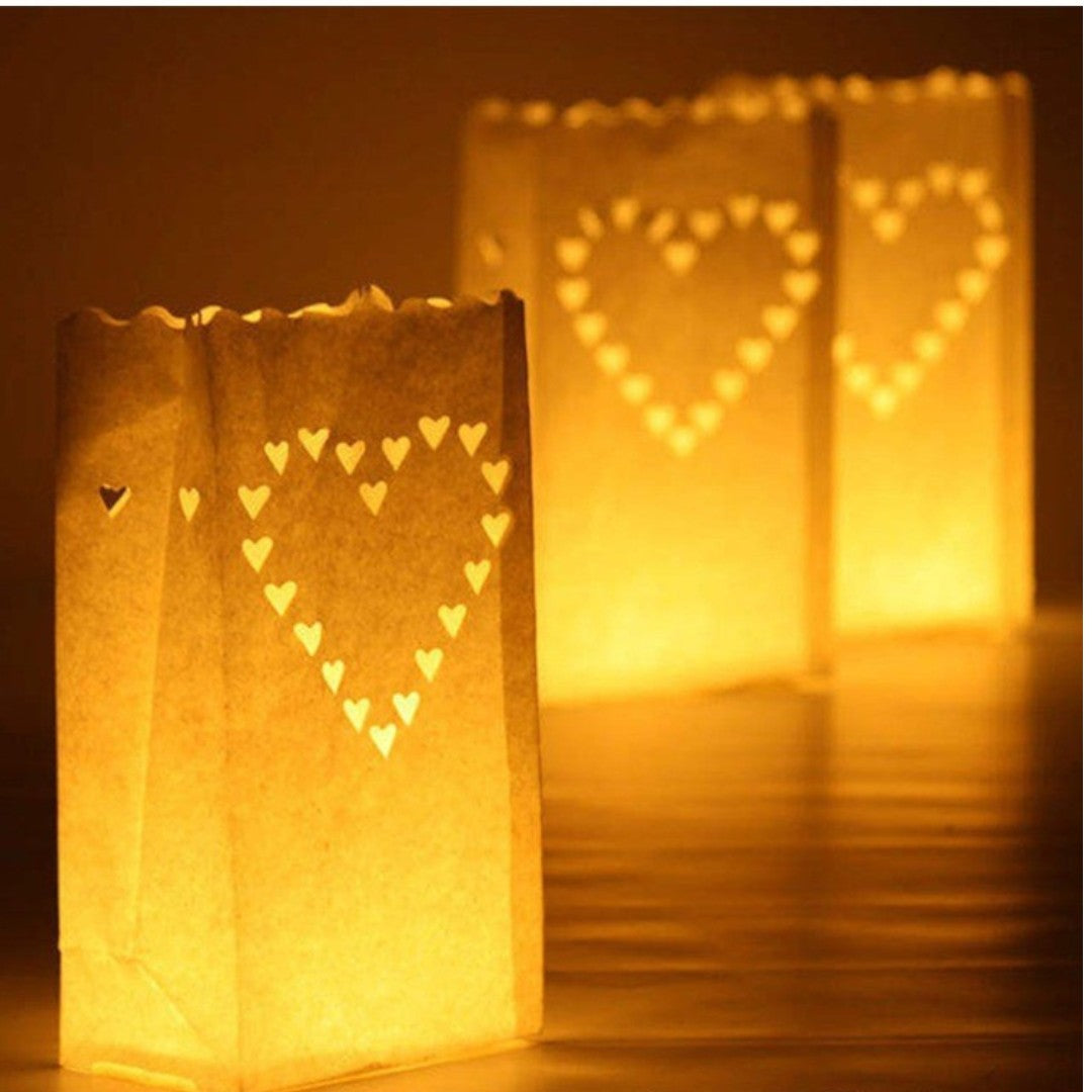 Kraft Paper Bag for Tealight Holder - Lantern Lamp Candle Bags 10pack