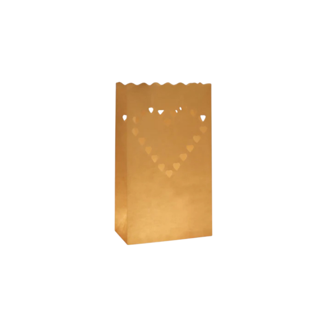 Kraft Paper Bag for Tealight Holder - Lantern Lamp Candle Bags 10pack