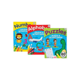 Puzzles Educational Workbook 80pg Numbers- Alphabets