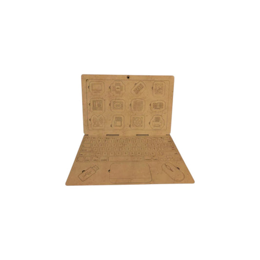 Educational Toy Wooden Laptop Puzzle 20x20cm