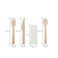 Regent Disposable Wooden Cutlery Knife-Fork-Spoon & Napkin Set 10pack