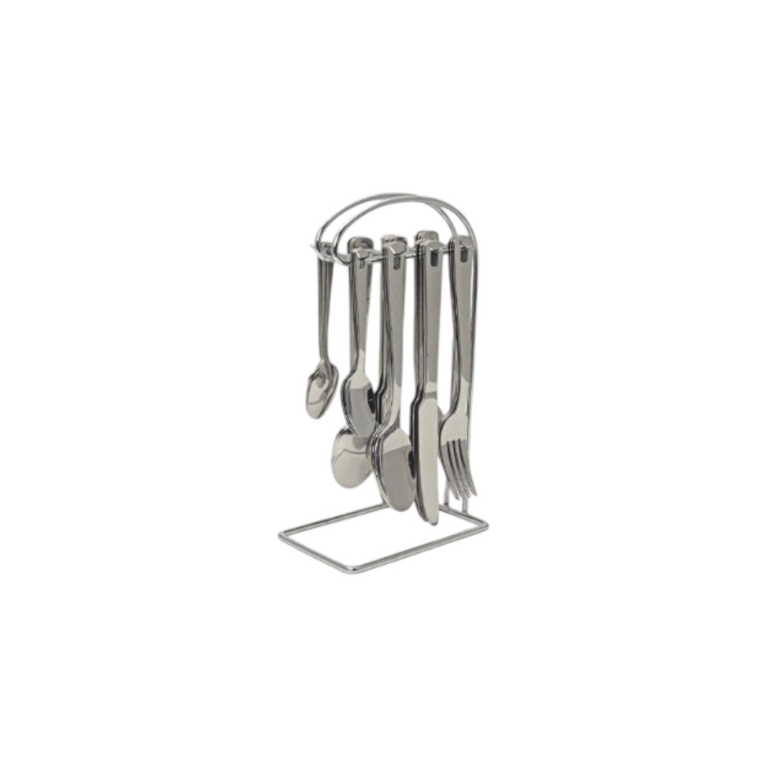 Stainless Steel 24pc Cutlery Set Hanging