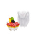 60ml Acrylic Flower-Shaped Mini Dessert Cups 7x4.2x4.4cm 10pack