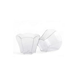 60ml Acrylic Flower-Shaped Mini Dessert Cups 7x4.2x4.4cm 10pack