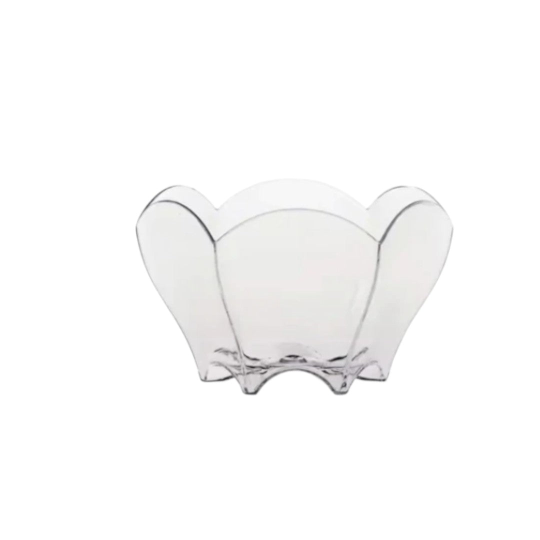 60ml Acrylic Flower-Shaped Mini Dessert Cups 7x4.2x4.4cm 10pack