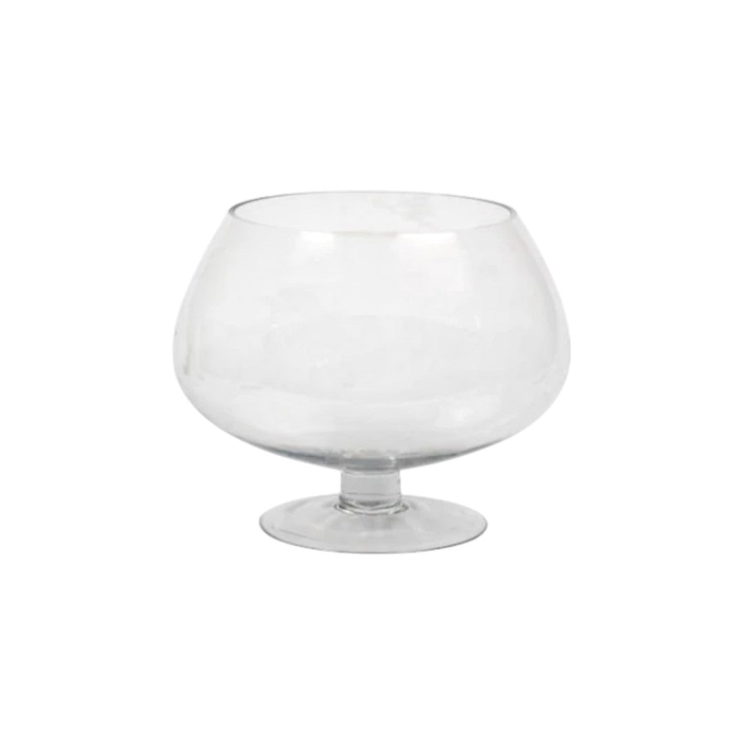 Glass Vase Footed 25x25cm