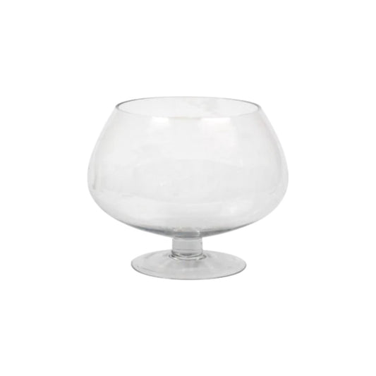 Glass Vase Footed 25x25cm