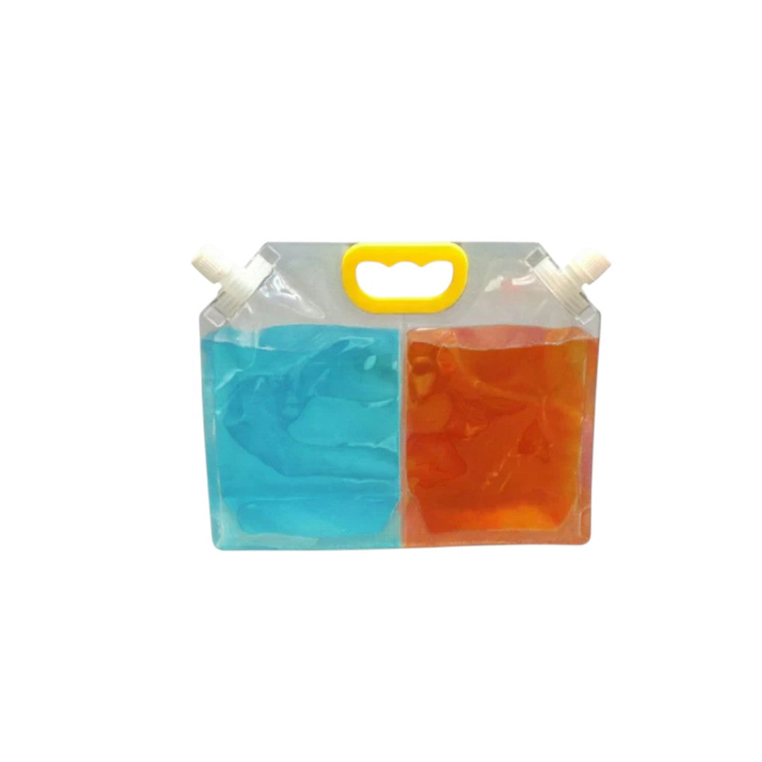Stand-Up Beverage Carry Pouch Bag Clear 2L Food Grade with Double Side Spout 26×20.5+8cm