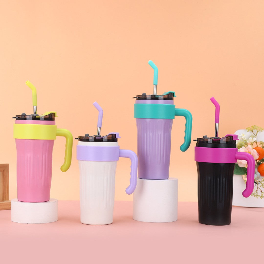 Double Wall Stainless Steel Water Tumbler with Handle