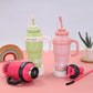 Stainless Steel Water Tumbler with Handle and Straw