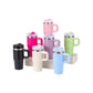 410ml Stainless Steel Mini Colored Tumblers with Handle and Straw