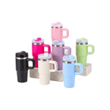410ml Stainless Steel Mini Colored Tumblers with Handle and Straw